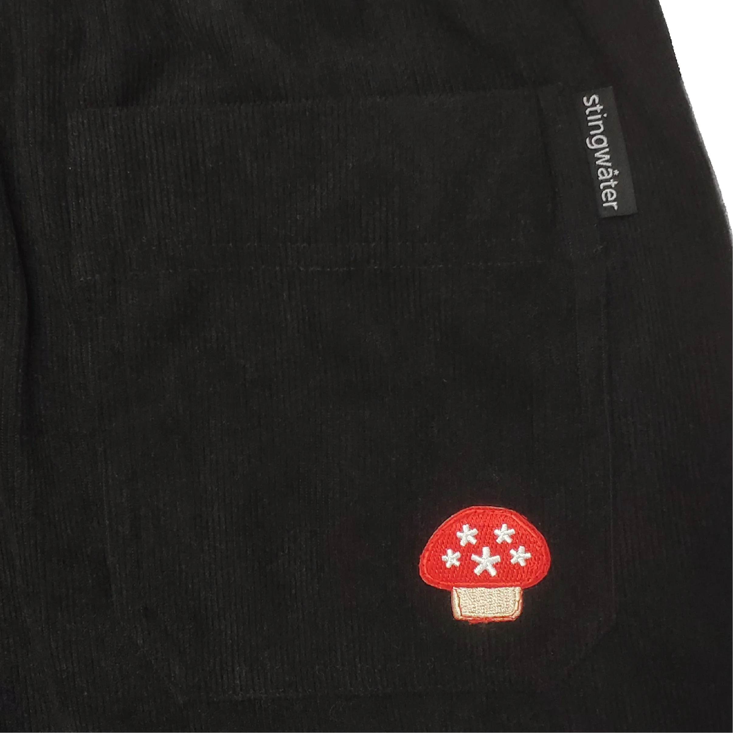 Corduroy Melting logo Sweatpants Black