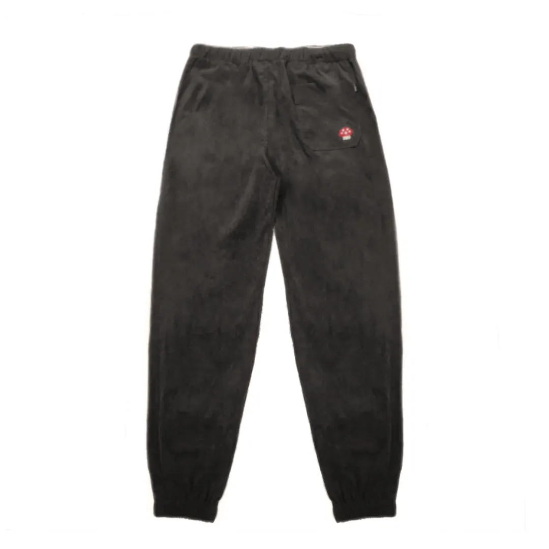 Corduroy Melting logo Sweatpants Black