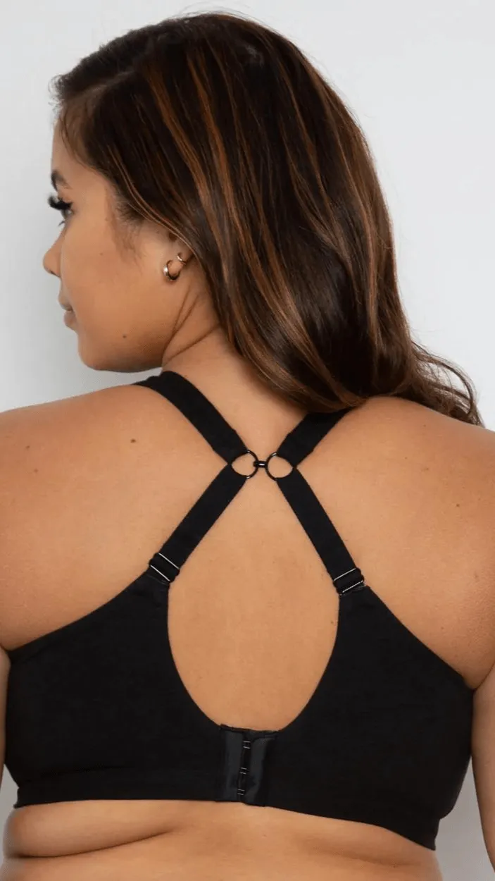 Cotton Comfort 2-Pack Lounge Bra - Charcoal Heather/Black Hue