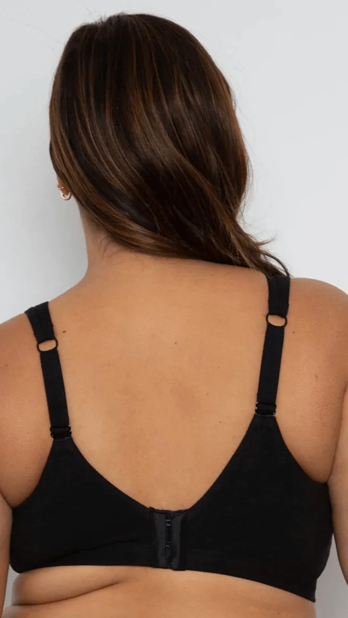 Cotton Comfort 2-Pack Lounge Bra - Charcoal Heather/Black Hue