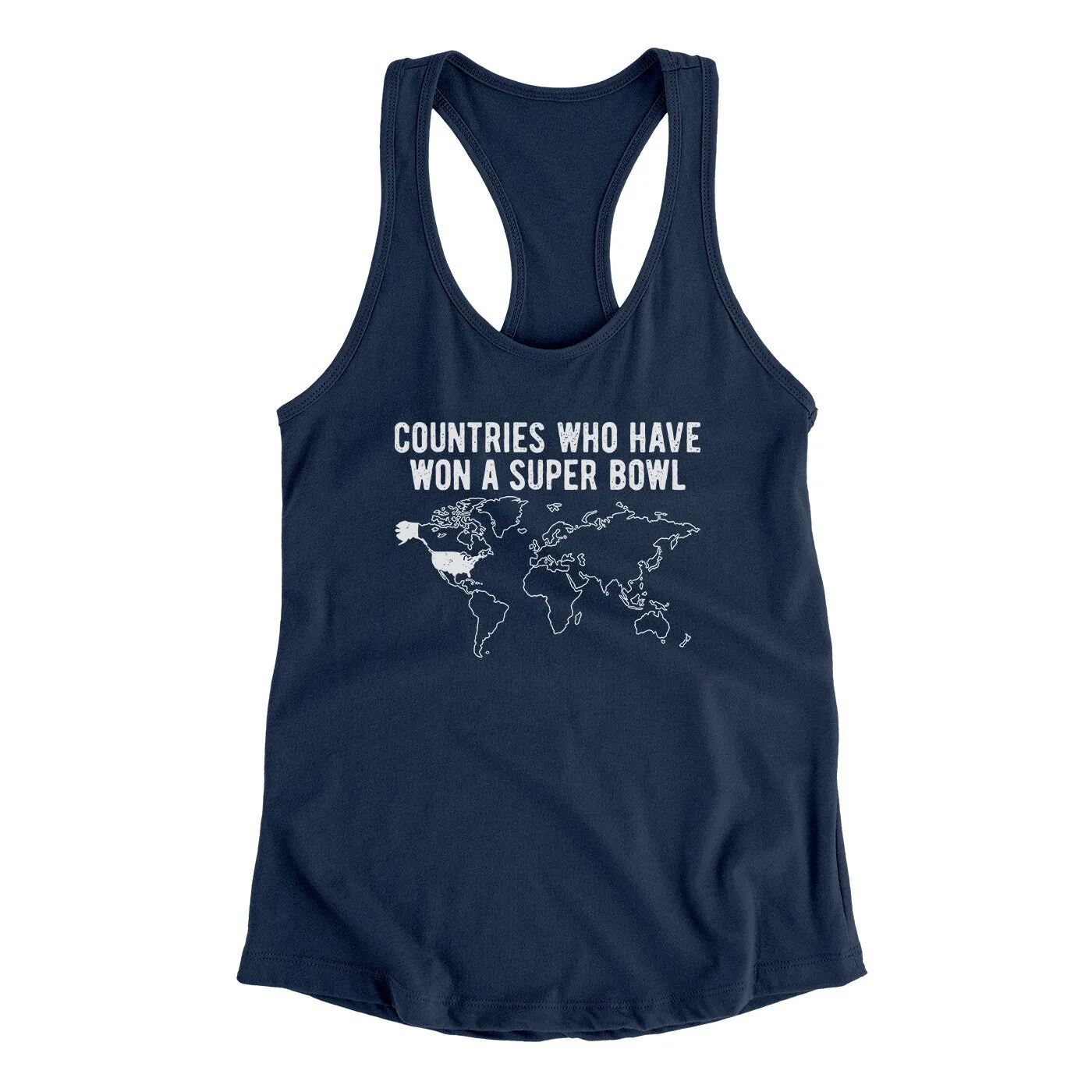 Countries Who Have Won A Super Bowl Women's Racerback Tank