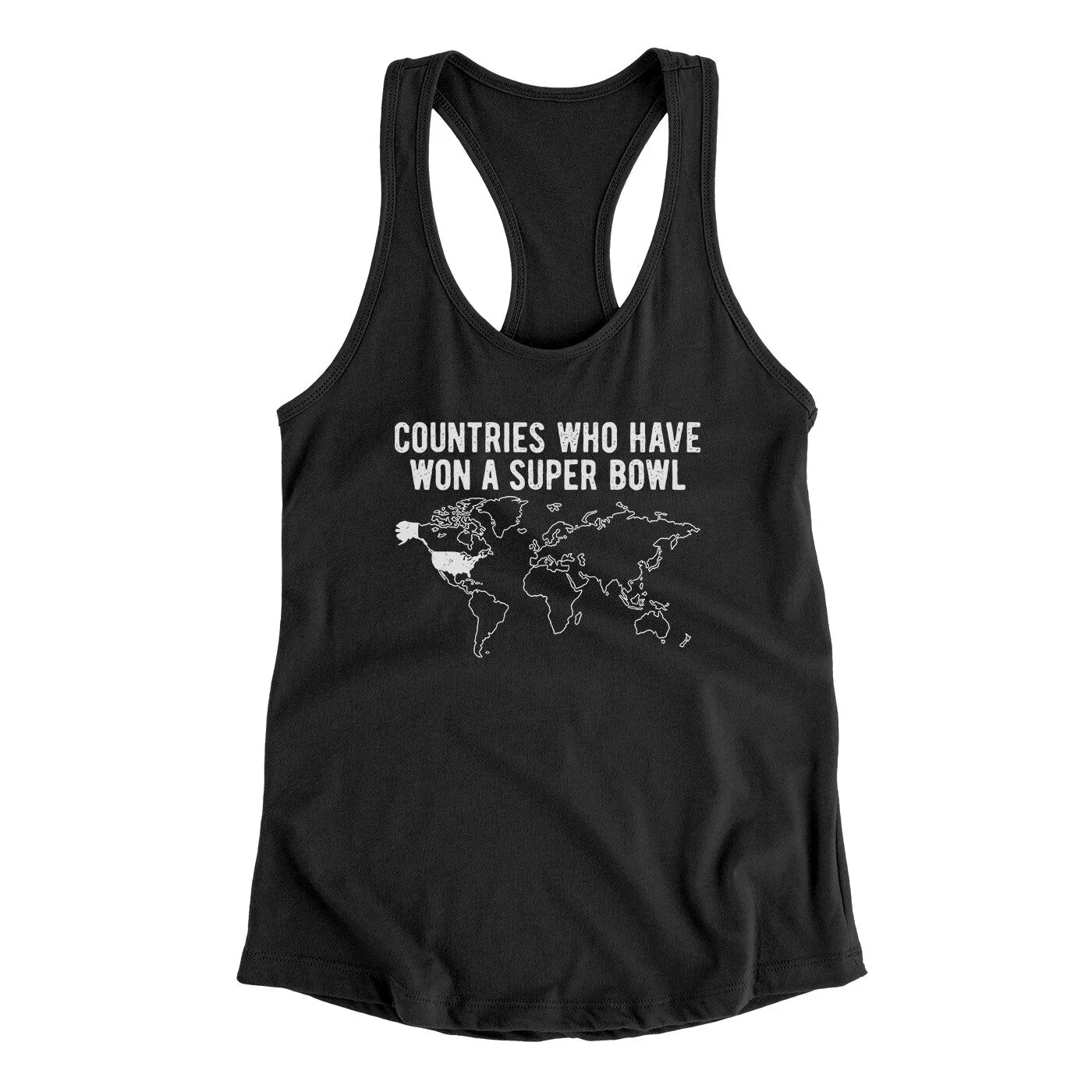 Countries Who Have Won A Super Bowl Women's Racerback Tank