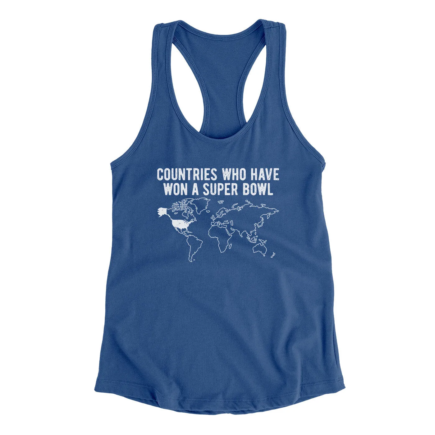 Countries Who Have Won A Super Bowl Women's Racerback Tank