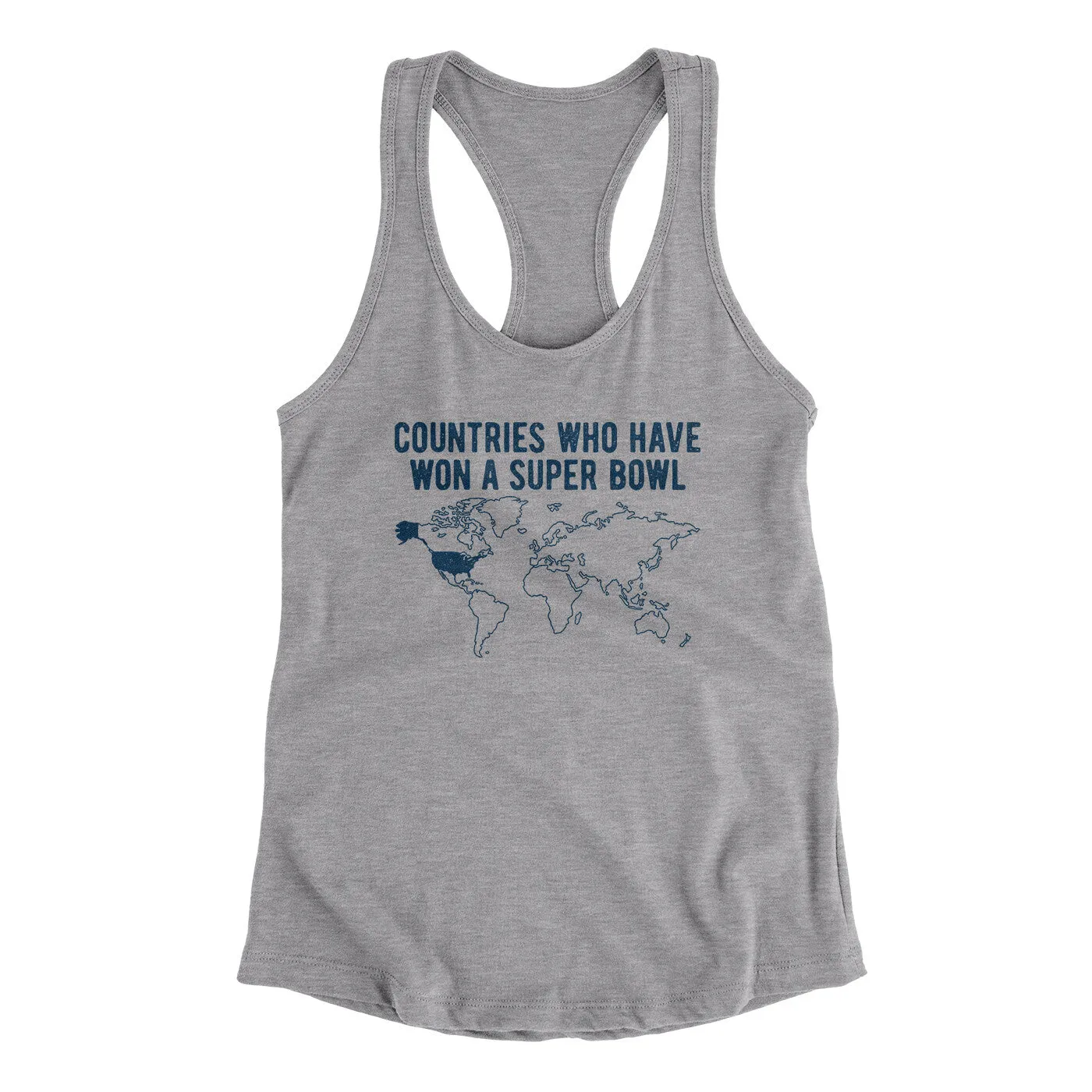 Countries Who Have Won A Super Bowl Women's Racerback Tank