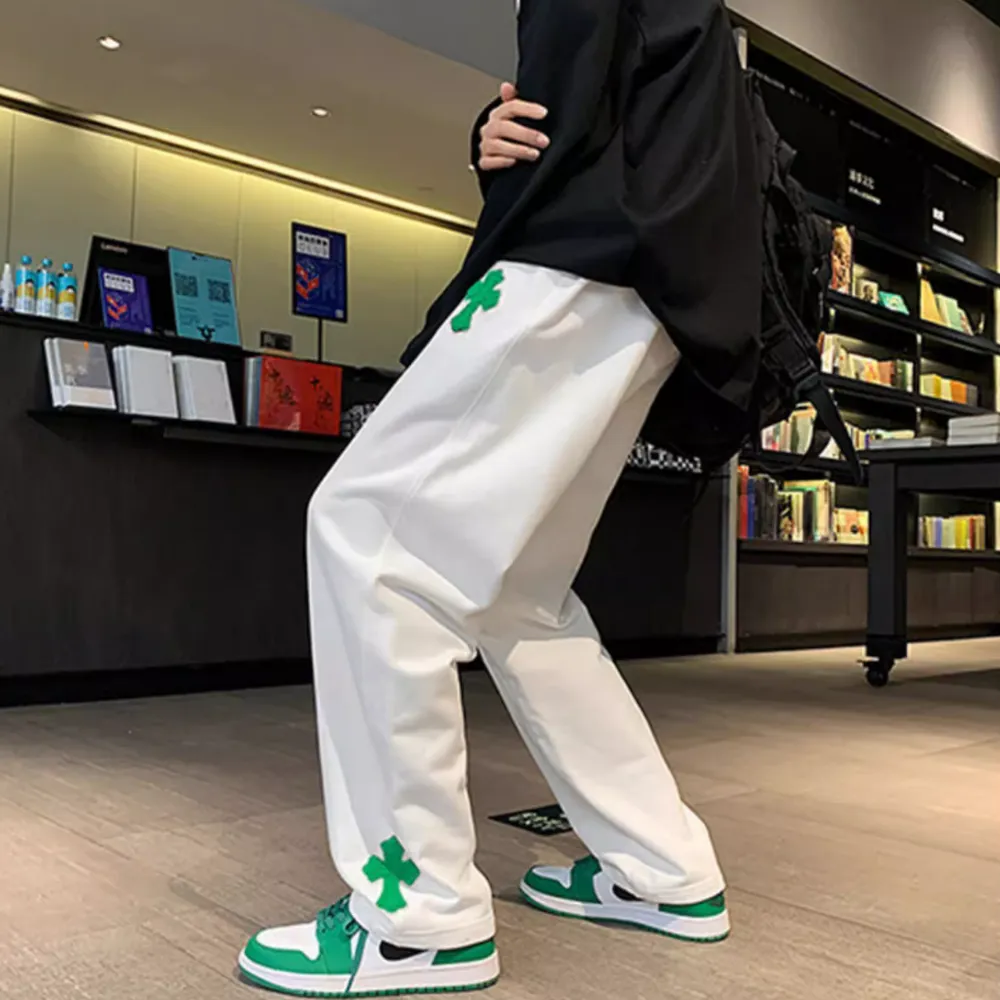 Cross Flocked Jacquard Sweatpants
