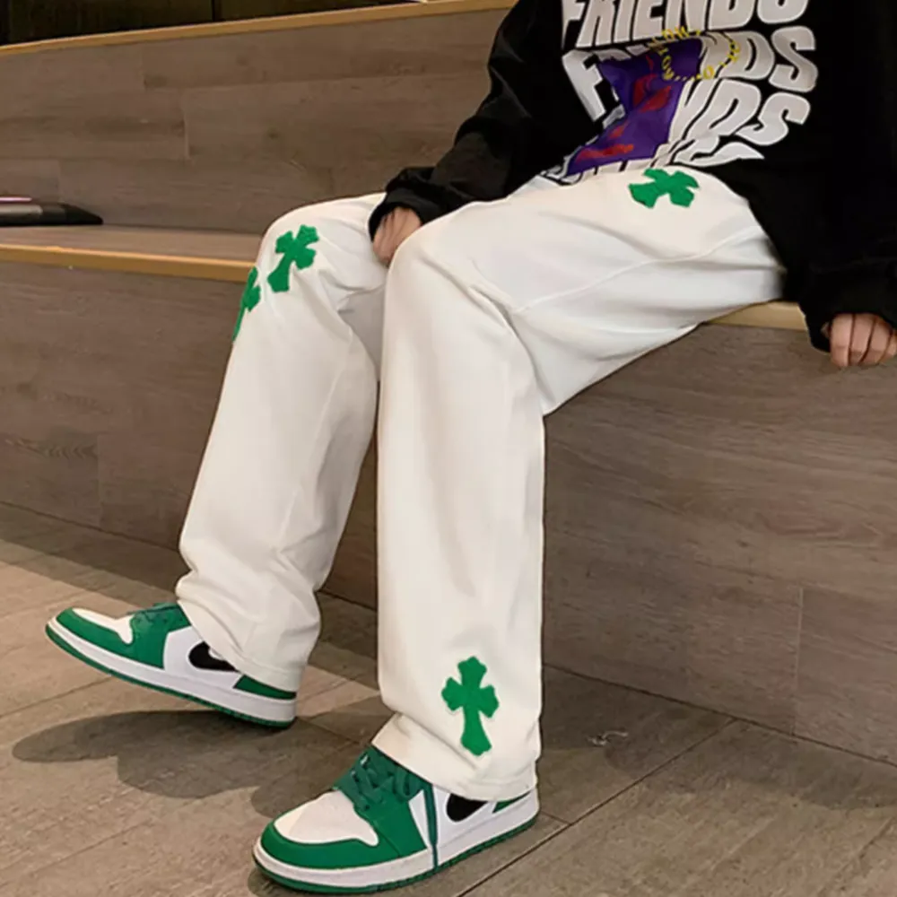Cross Flocked Jacquard Sweatpants