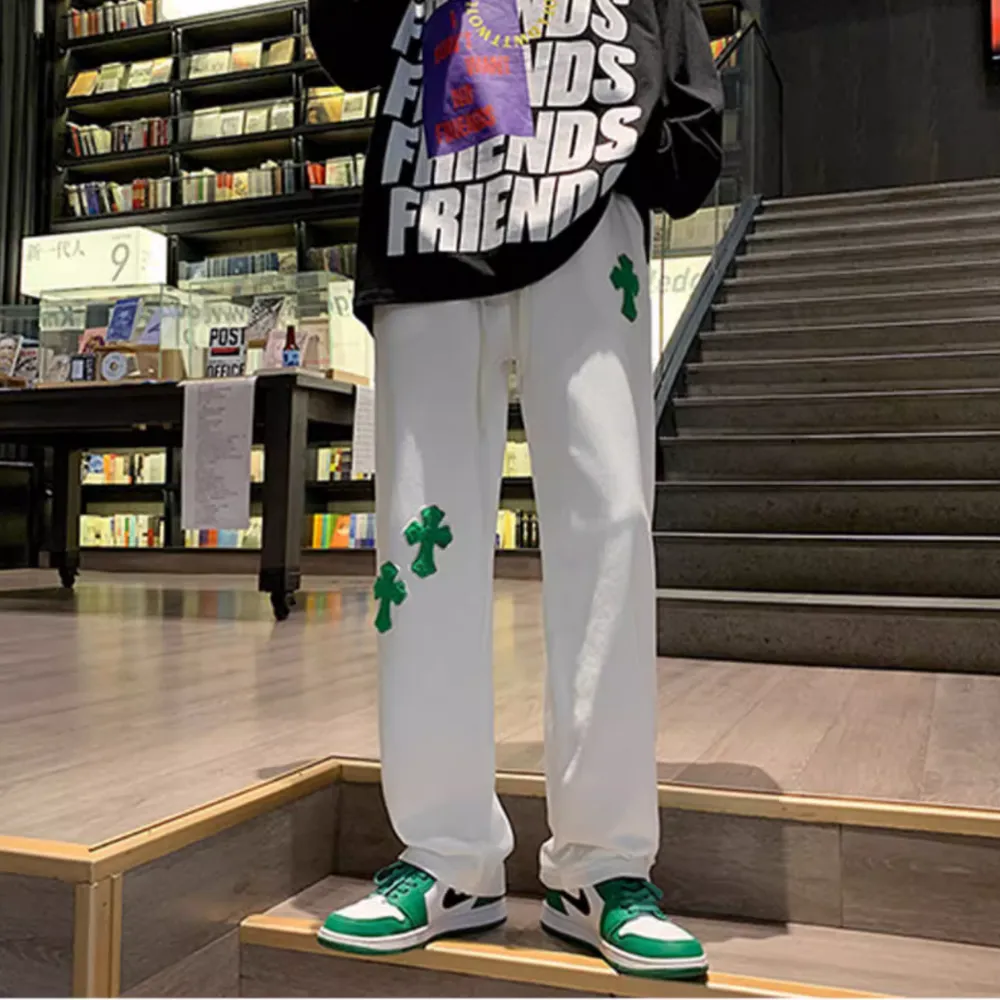 Cross Flocked Jacquard Sweatpants