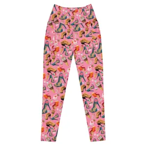 Crossover leggings with pockets 'Gelato Italiano'