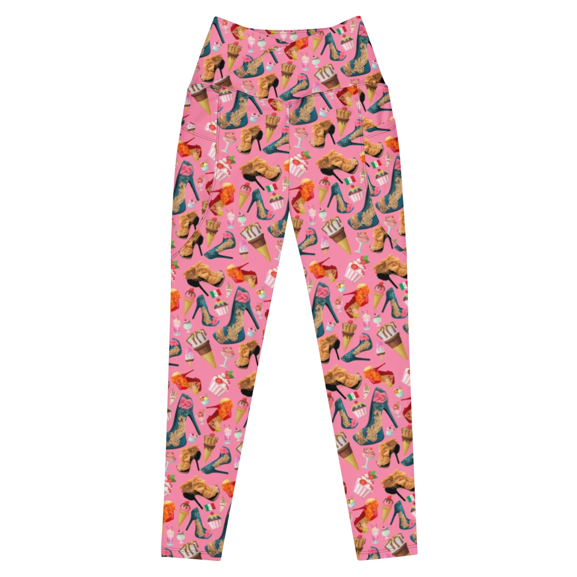 Crossover leggings with pockets 'Gelato Italiano'