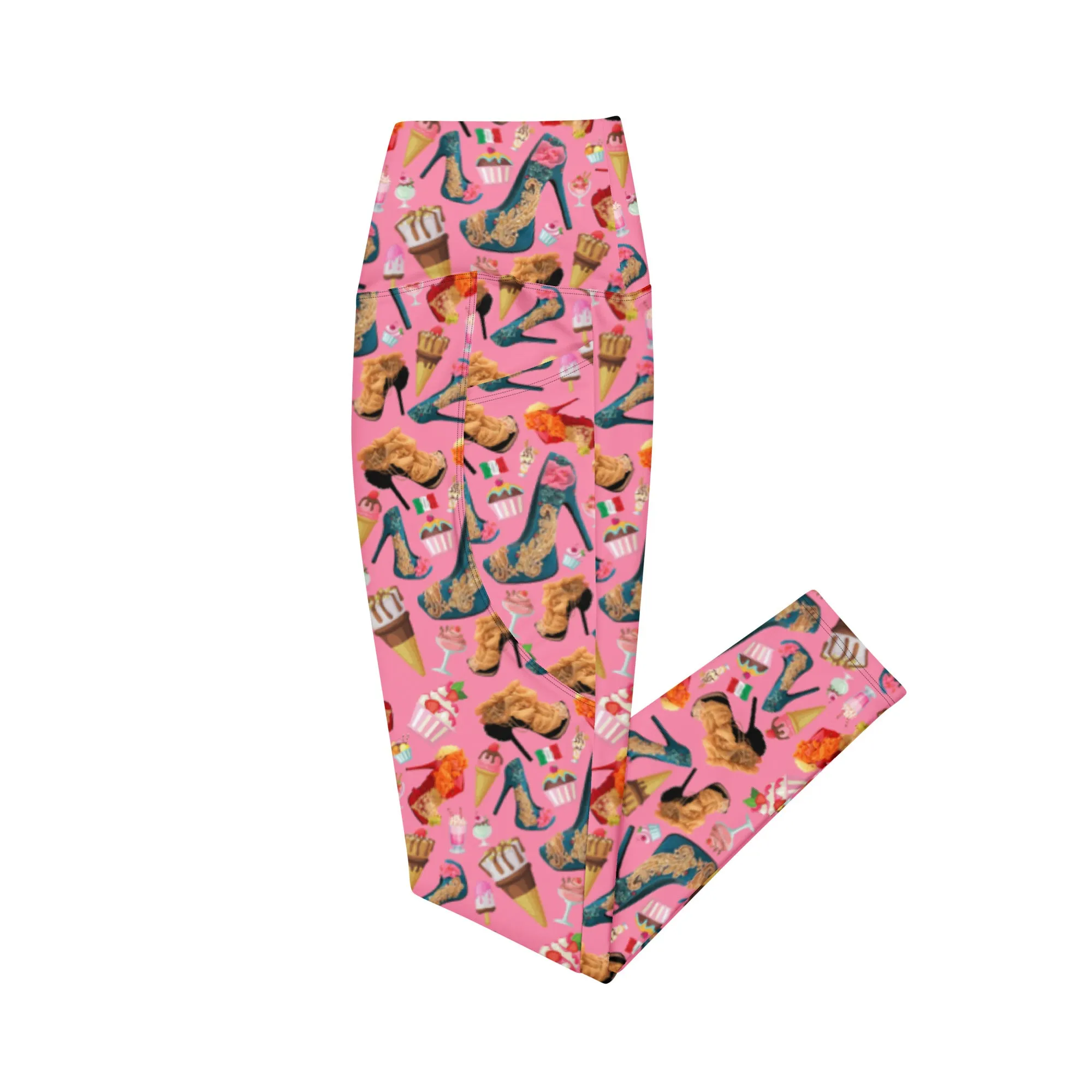 Crossover leggings with pockets 'Gelato Italiano'