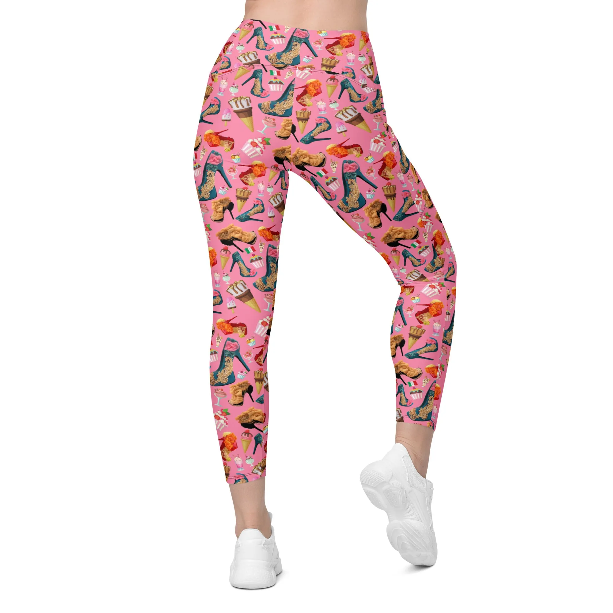 Crossover leggings with pockets 'Gelato Italiano'