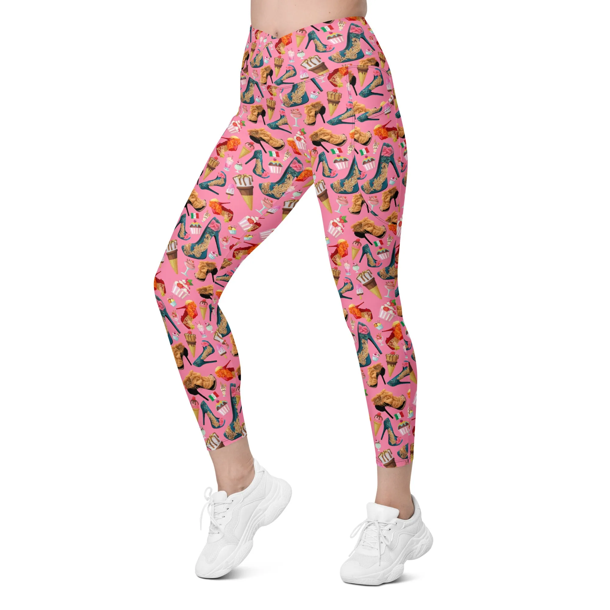 Crossover leggings with pockets 'Gelato Italiano'