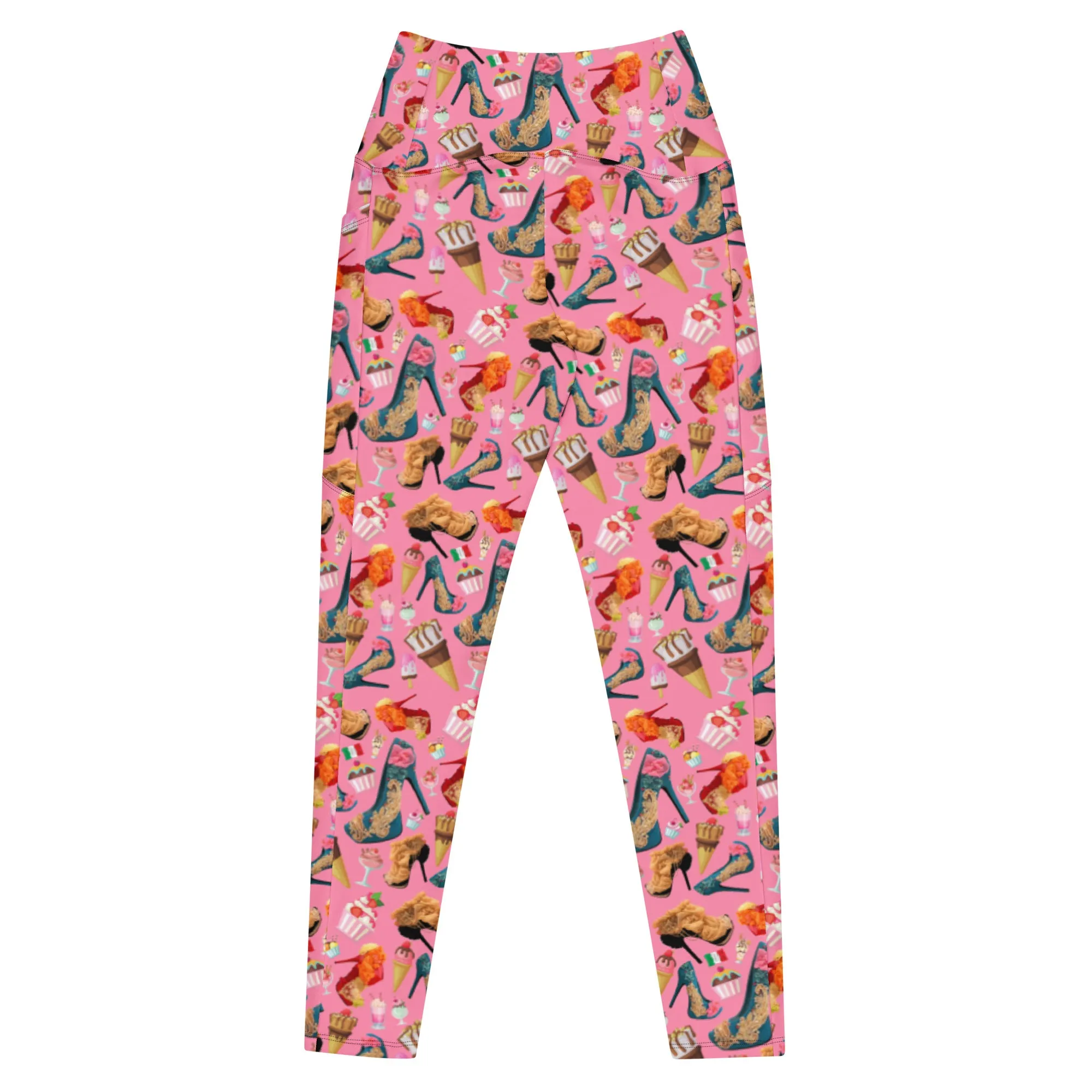 Crossover leggings with pockets 'Gelato Italiano'
