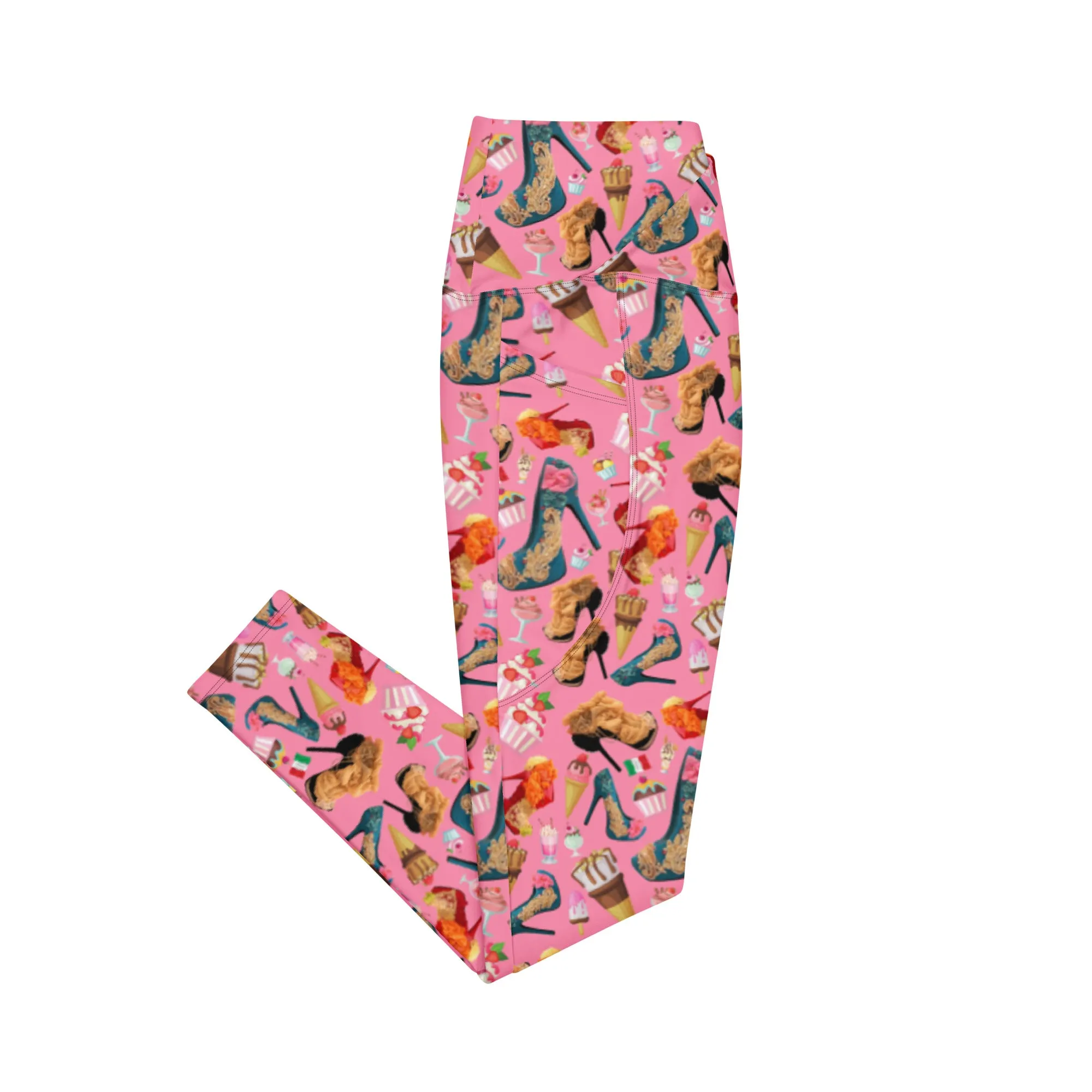 Crossover leggings with pockets 'Gelato Italiano'