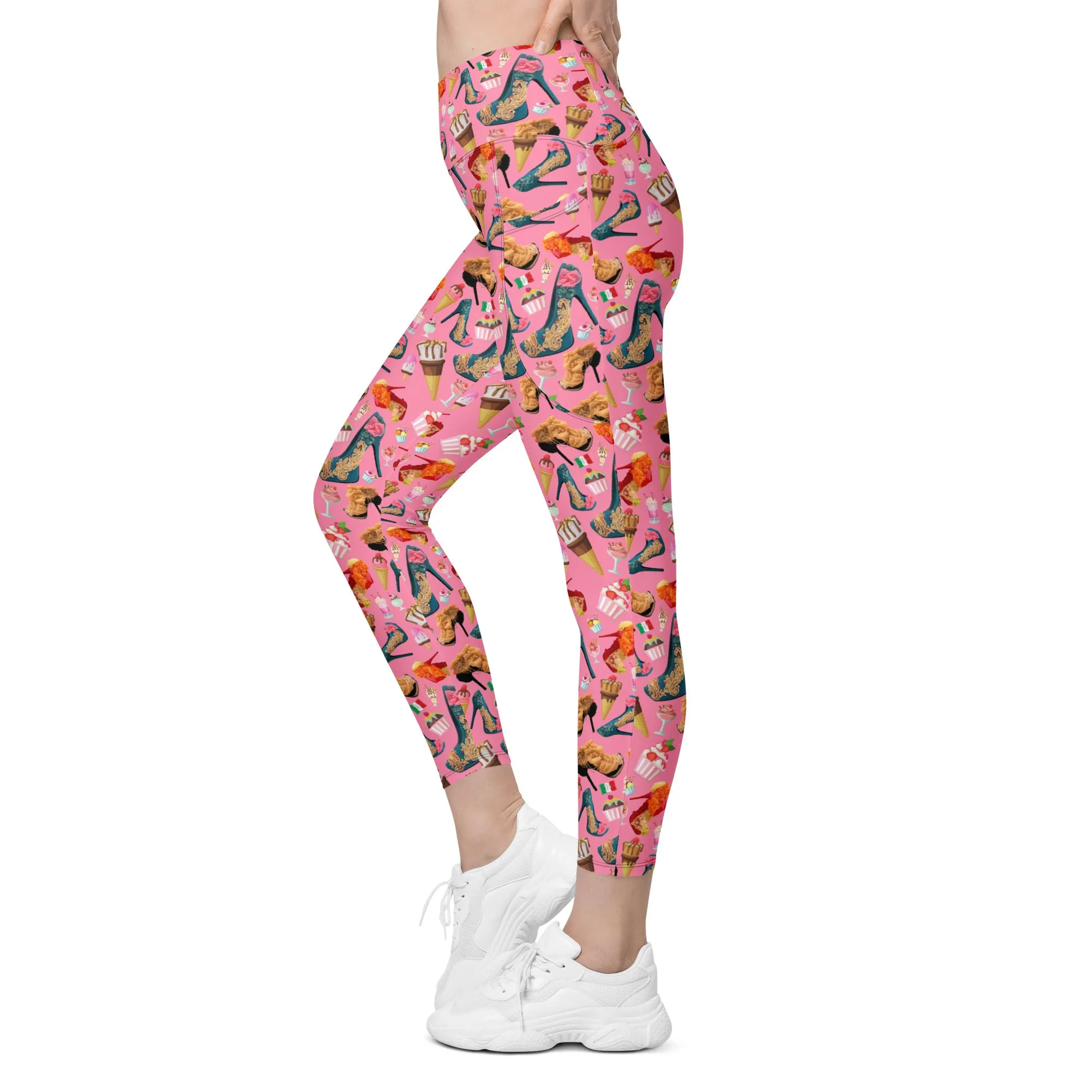 Crossover leggings with pockets 'Gelato Italiano'