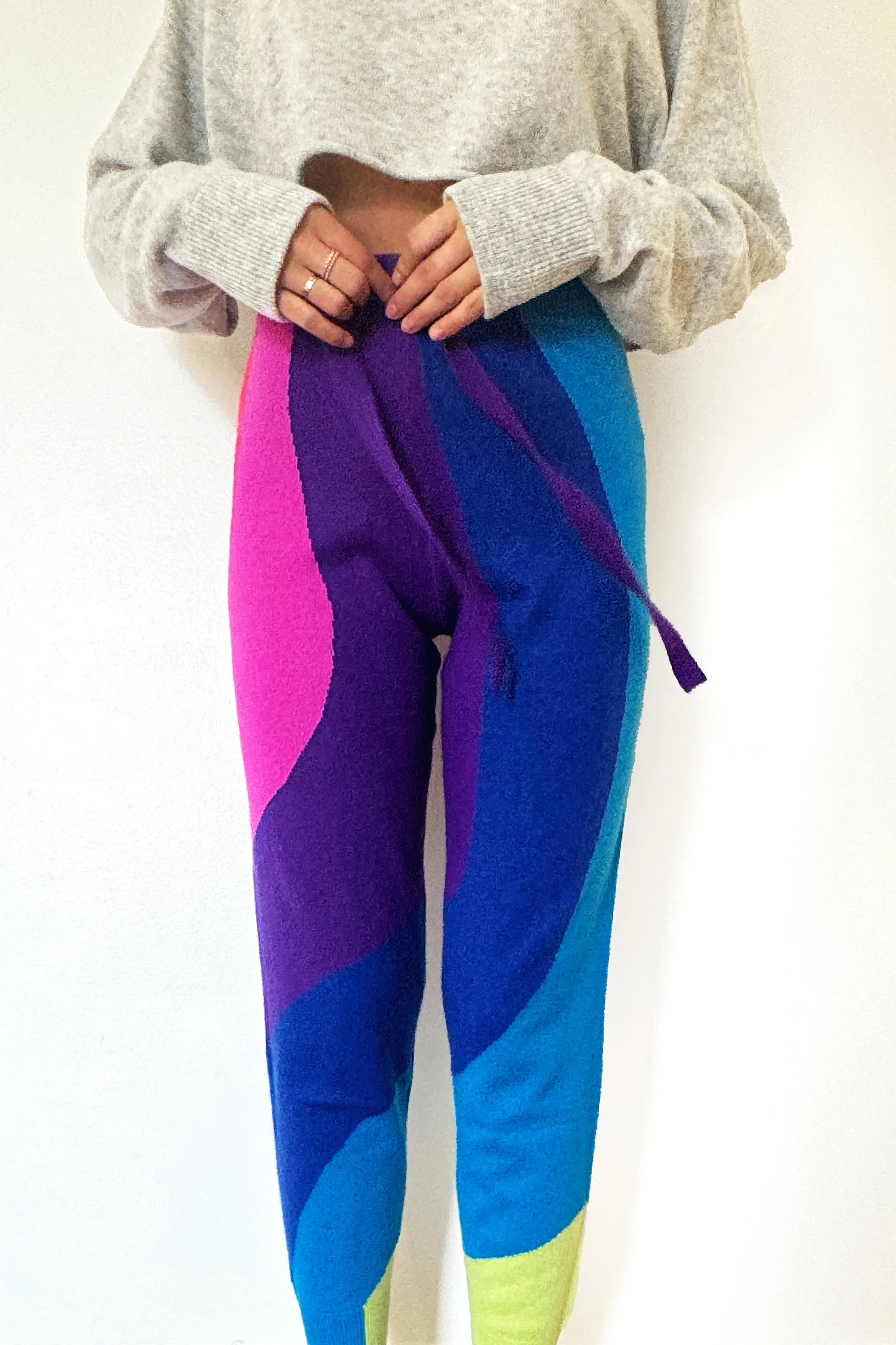 Crush Wave Stripe Faro Pants - Rainbow