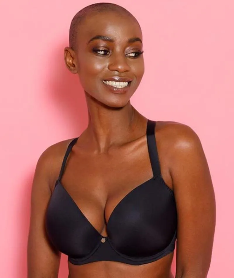 Curvy Kate Smoothie T-Shirt Plunge Bra - Black