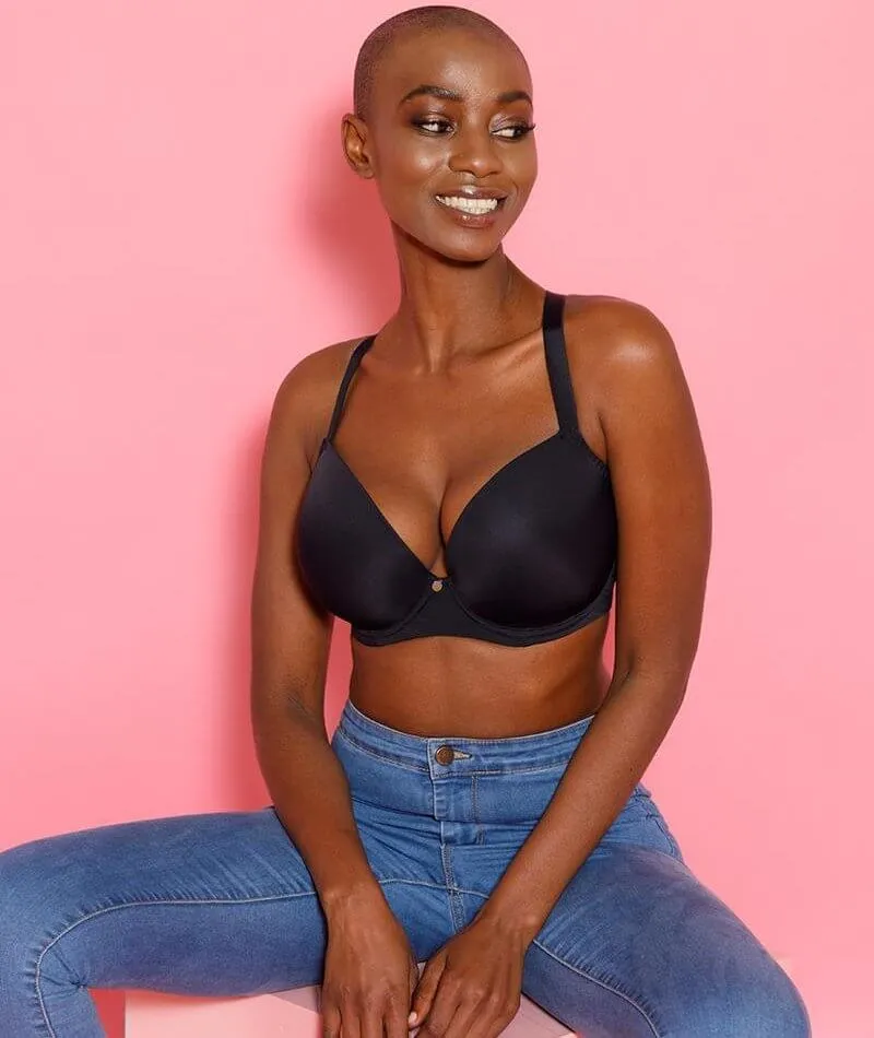 Curvy Kate Smoothie T-Shirt Plunge Bra - Black