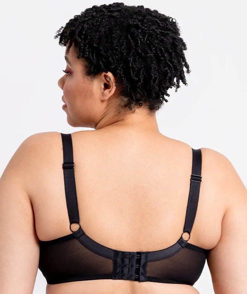 Curvy Kate Stardust Balcony Bra - Black Sparkle