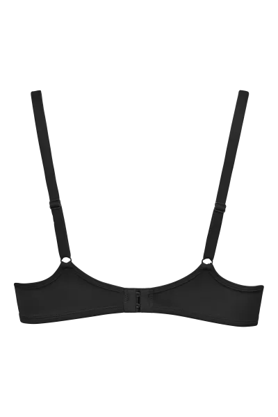 Dame De Paris Balcony Wired Padded Bra - Black -