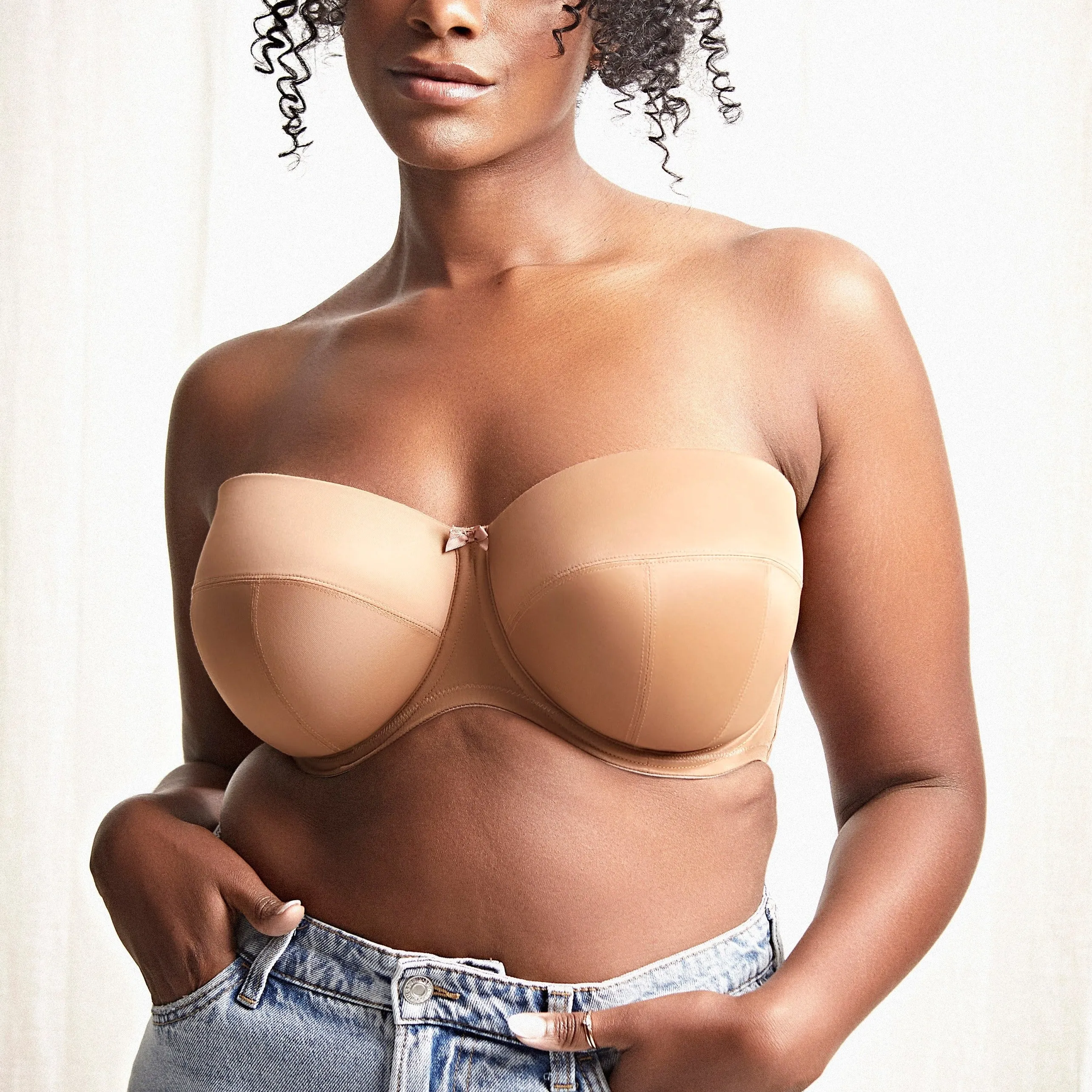 Dana Strapless Bra In Caramel - Sculptresse