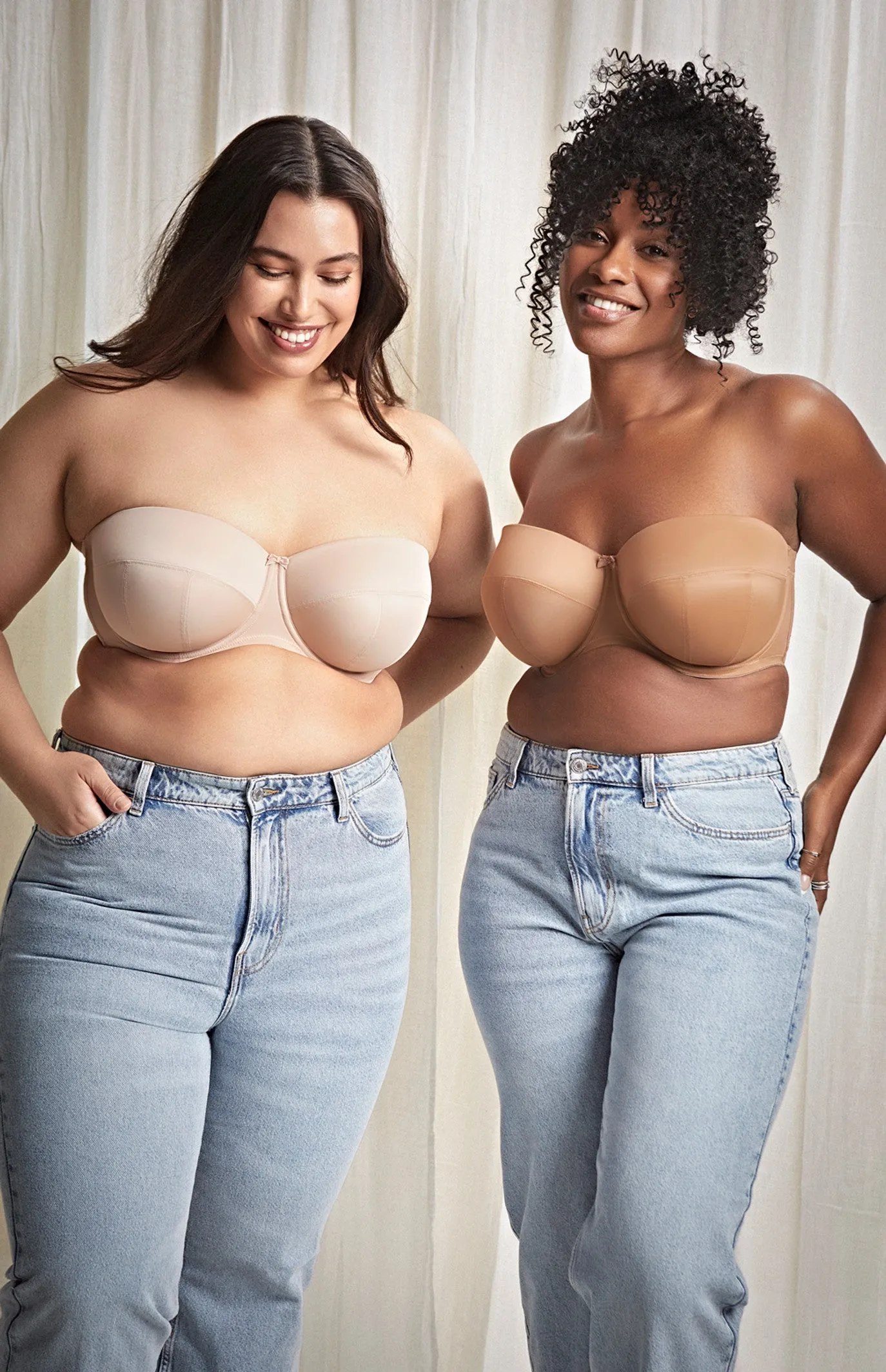 Dana Strapless Bra In Linen - Sculptresse