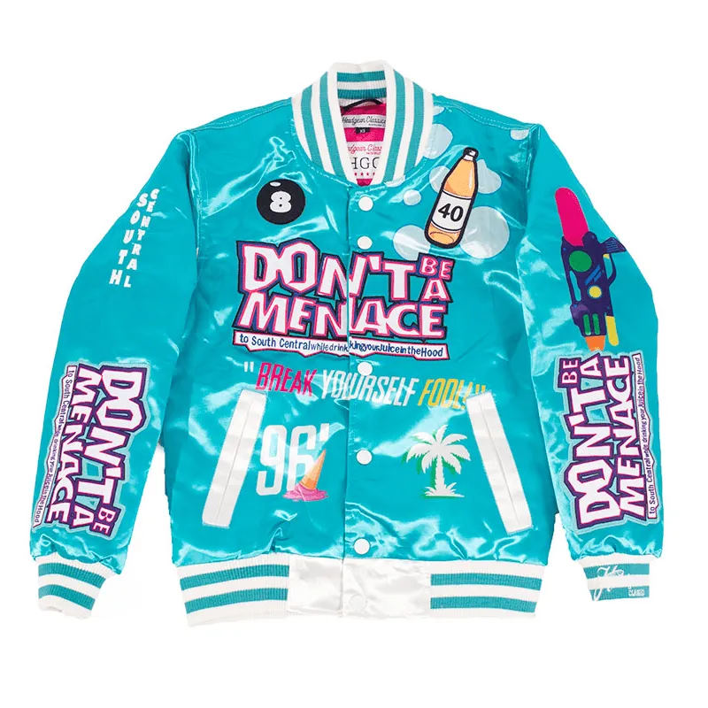 DBAM ALL OVER SATIN JACKET (LT BLUE)