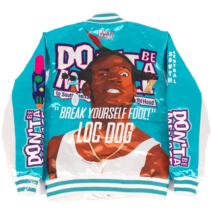 DBAM ALL OVER SATIN JACKET (LT BLUE)