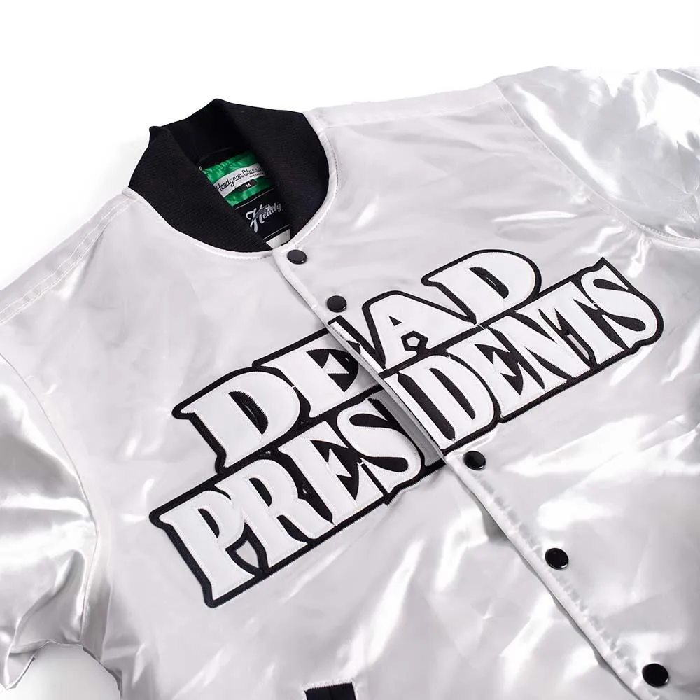 Dead Presidents Satin Jacket White With Green Interior
