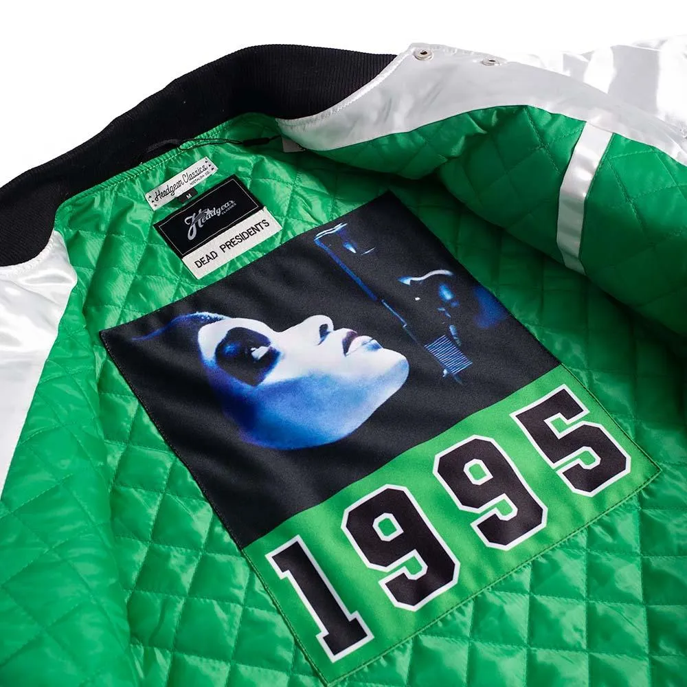 Dead Presidents Satin Jacket White With Green Interior