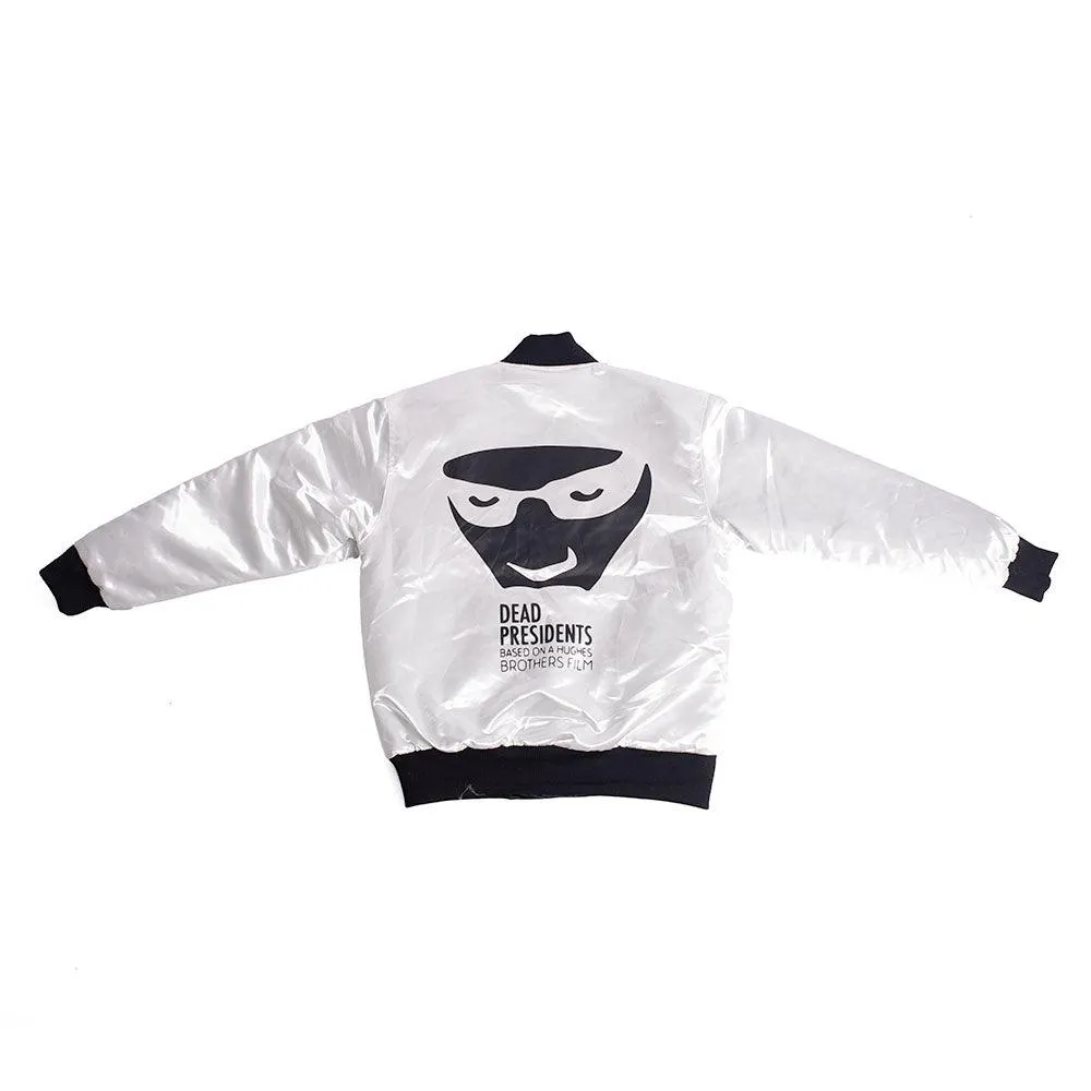 Dead Presidents Satin Jacket White With Green Interior