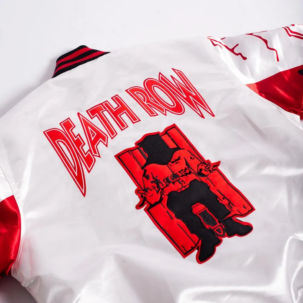 DEATH ROW LIGHTNING SATIN JACKET WHITE