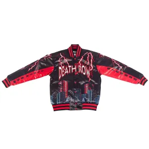 DEATH ROW LIGHTNING YOUTH SATIN JACKET BLACK/RED