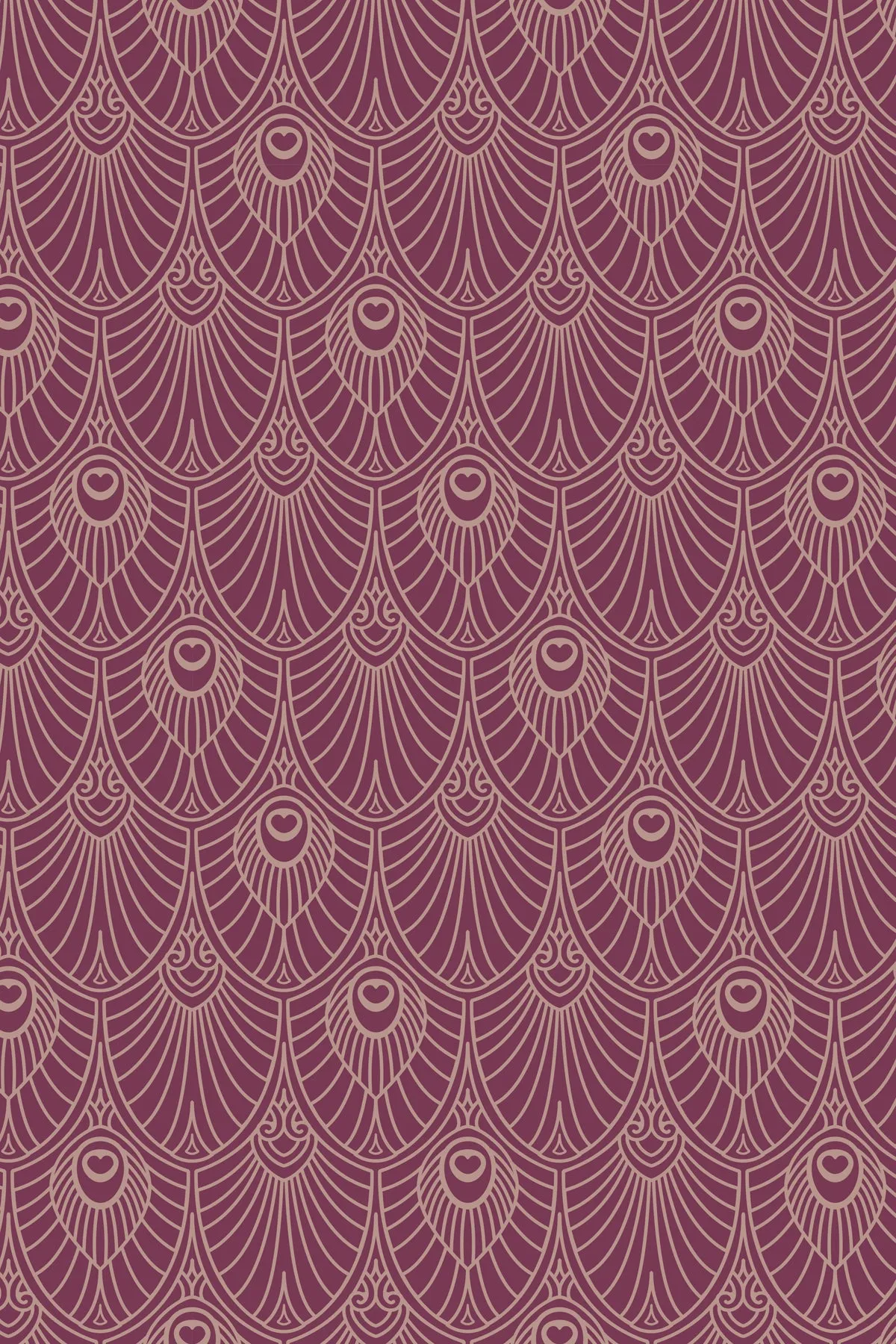 Deco Fan Leggings: Plum