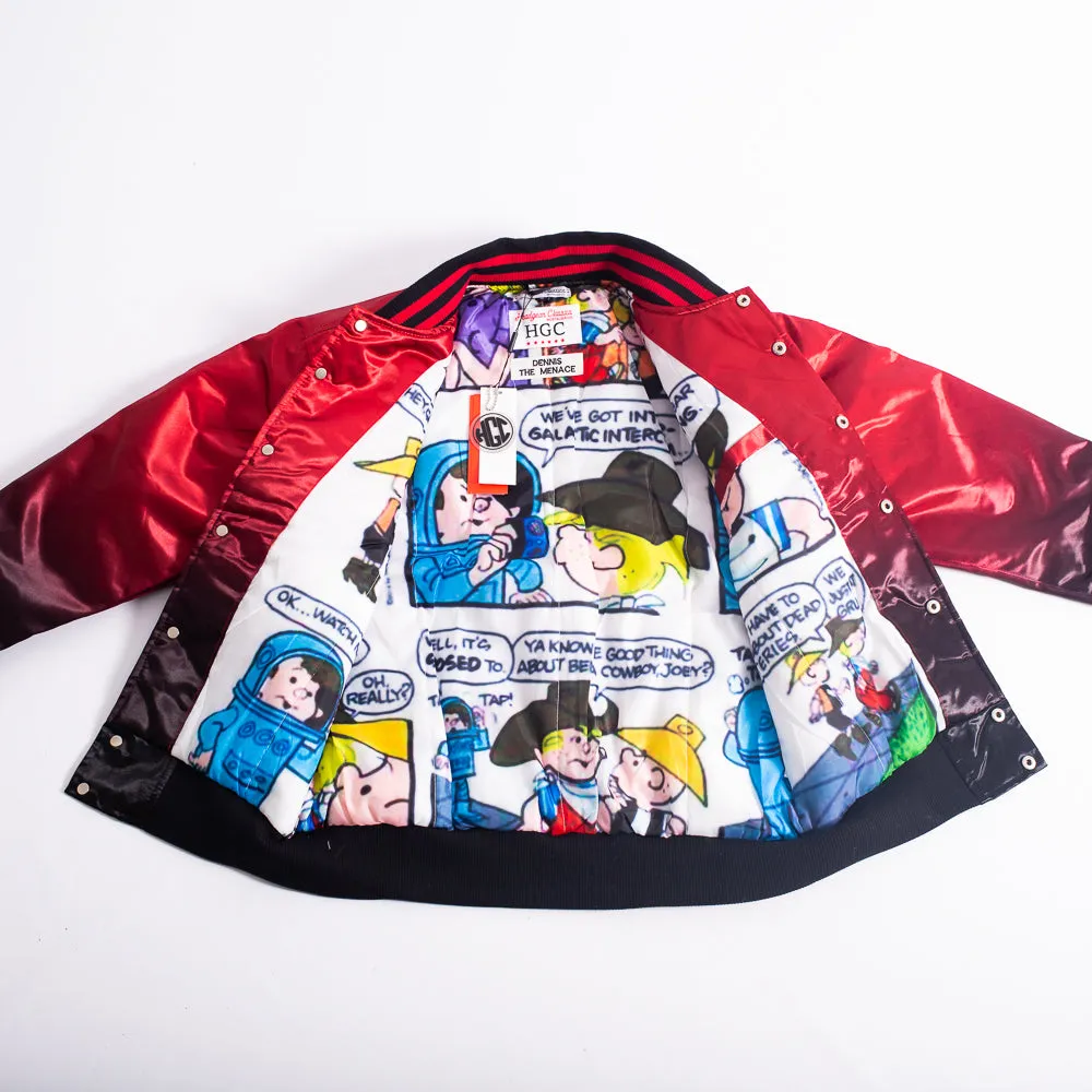 Dennis The Menace Red Gradient Satin Jacket