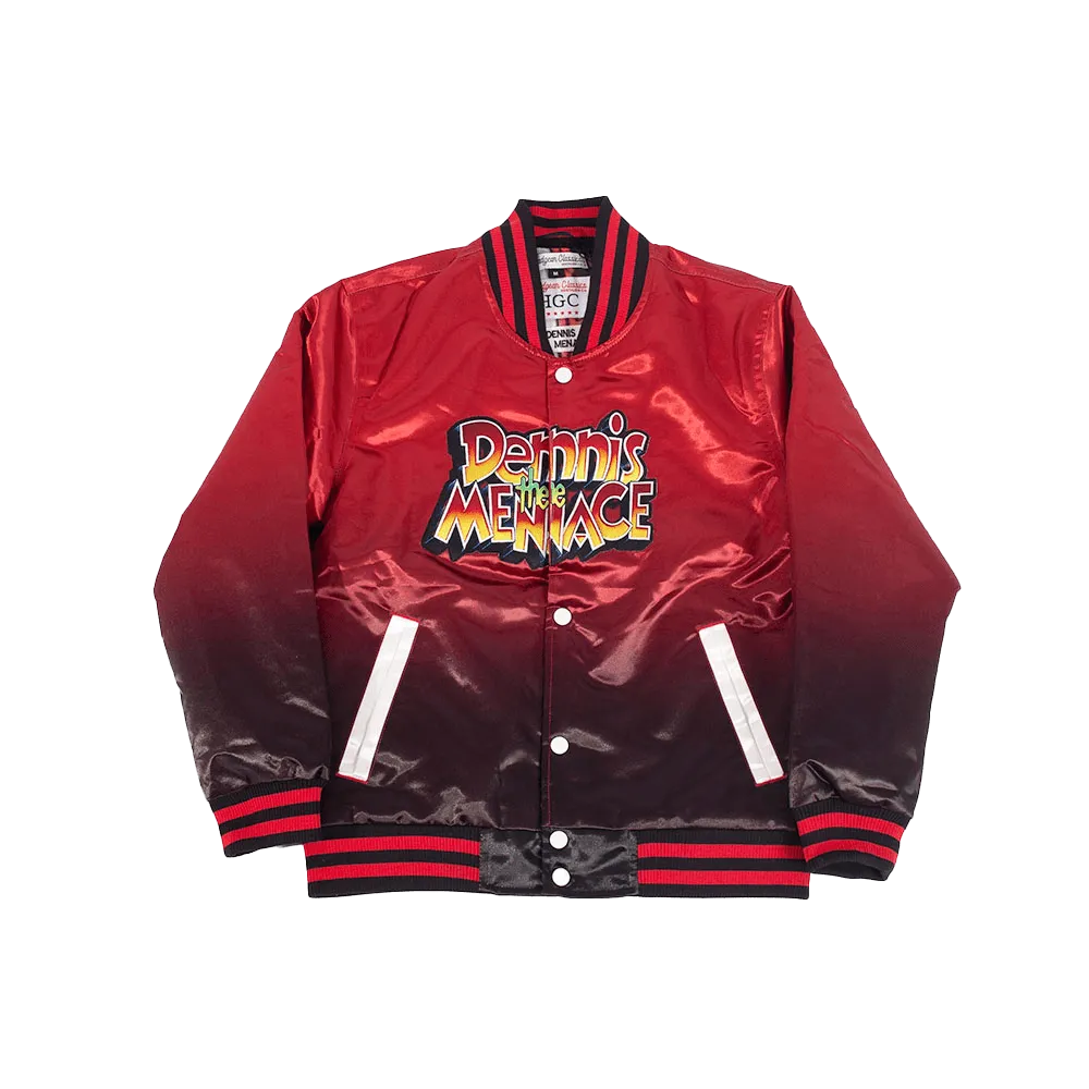 Dennis The Menace Red Gradient Satin Jacket