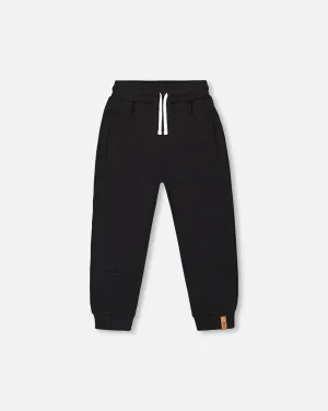 Deux Par Deux Fleece Joggers Anthracite