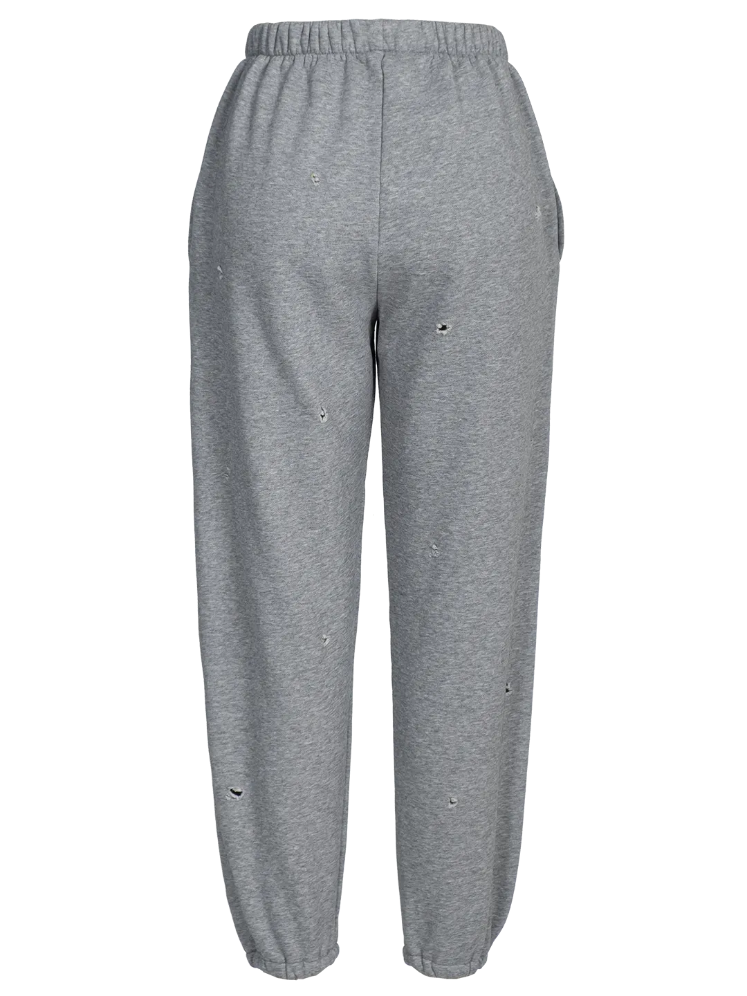 Distressed 'Happy Tuesday' Jogging Pants