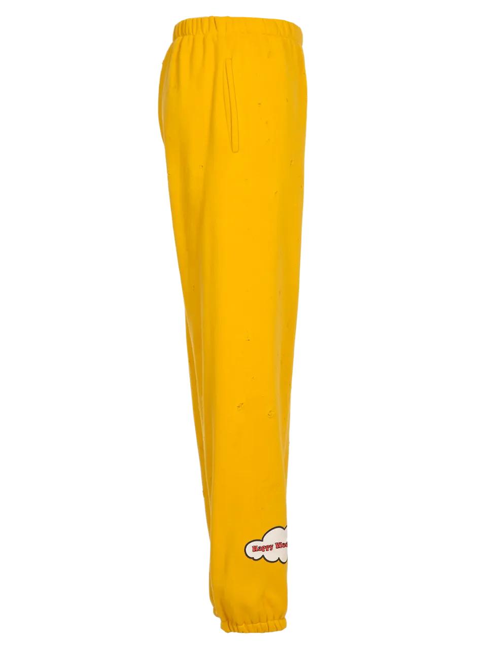 Distressed 'Happy Wednesday' Jogging Pants