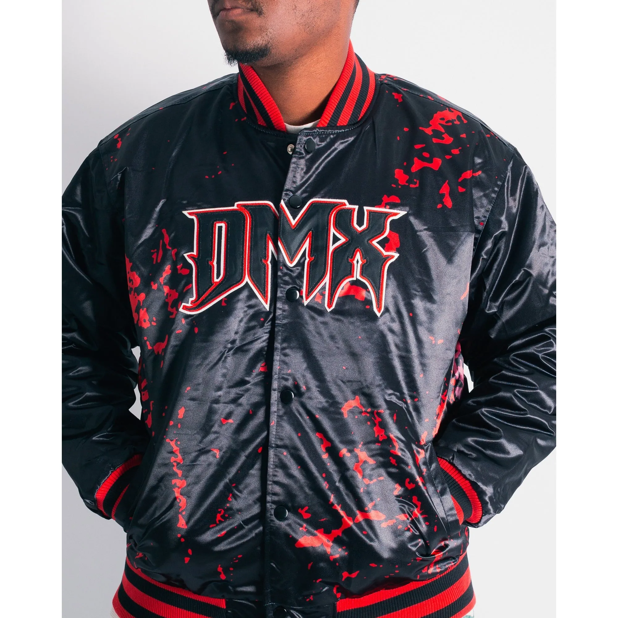 DMX FLESH OF MY FLESH SATIN JACKET (BLACK)