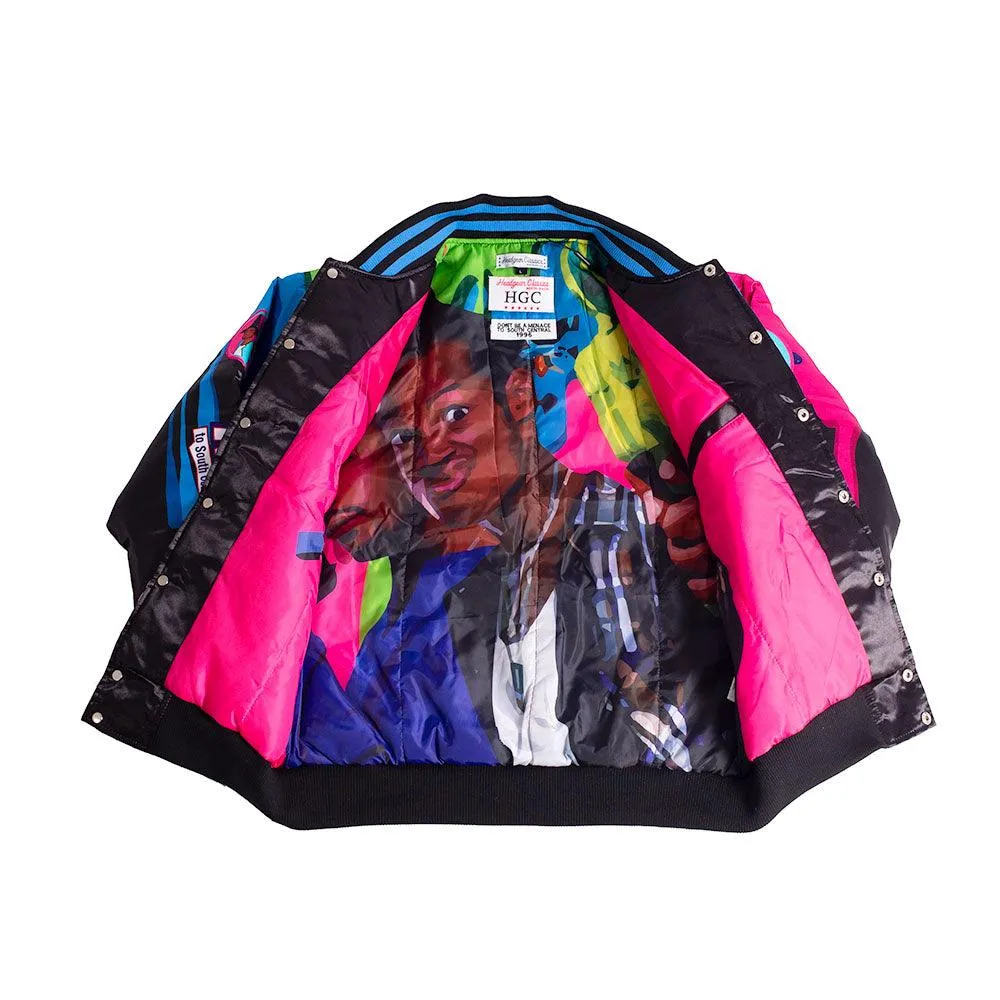 DONT BE A MENACE CITY SATIN JACKET BLACK