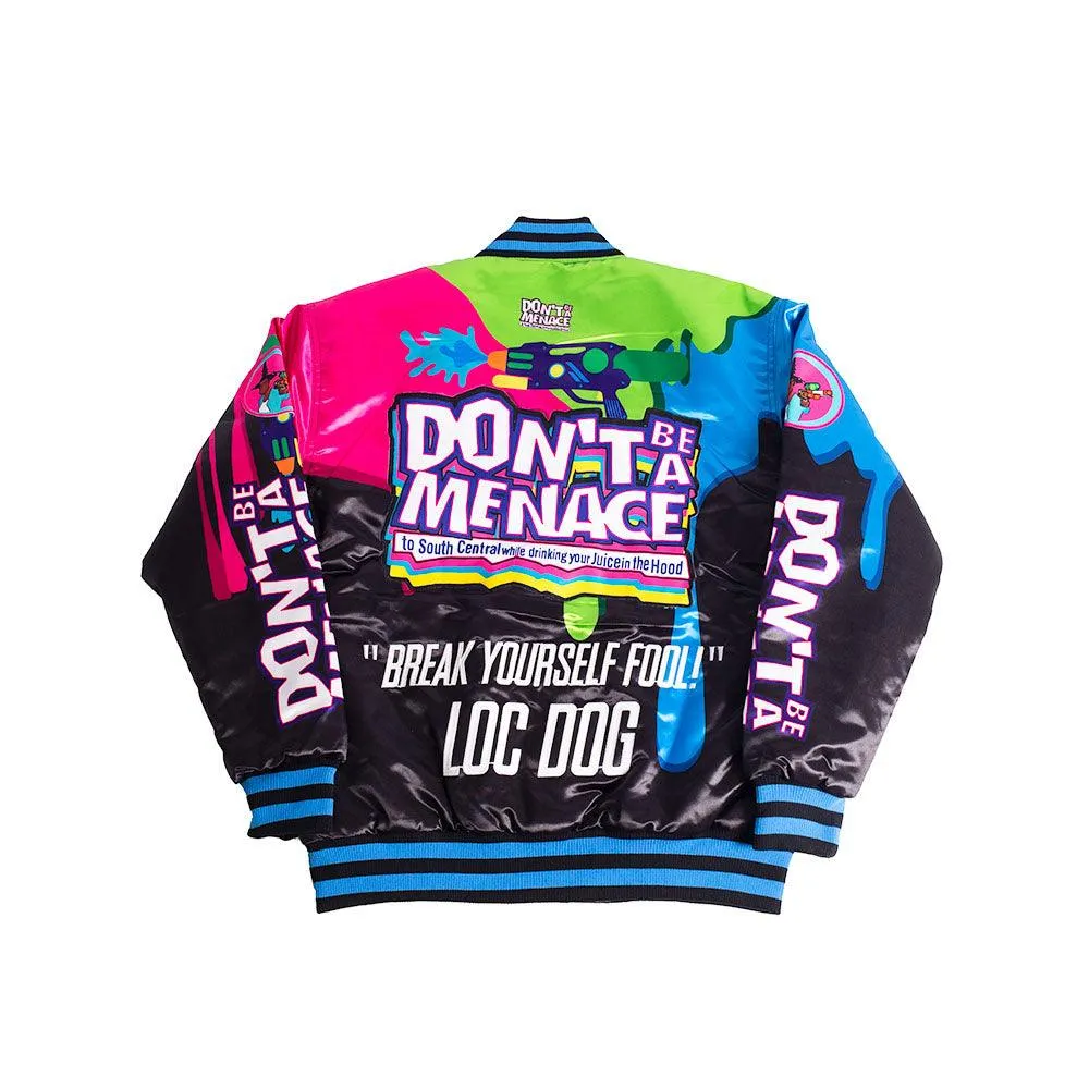 DONT BE A MENACE CITY SATIN JACKET BLACK