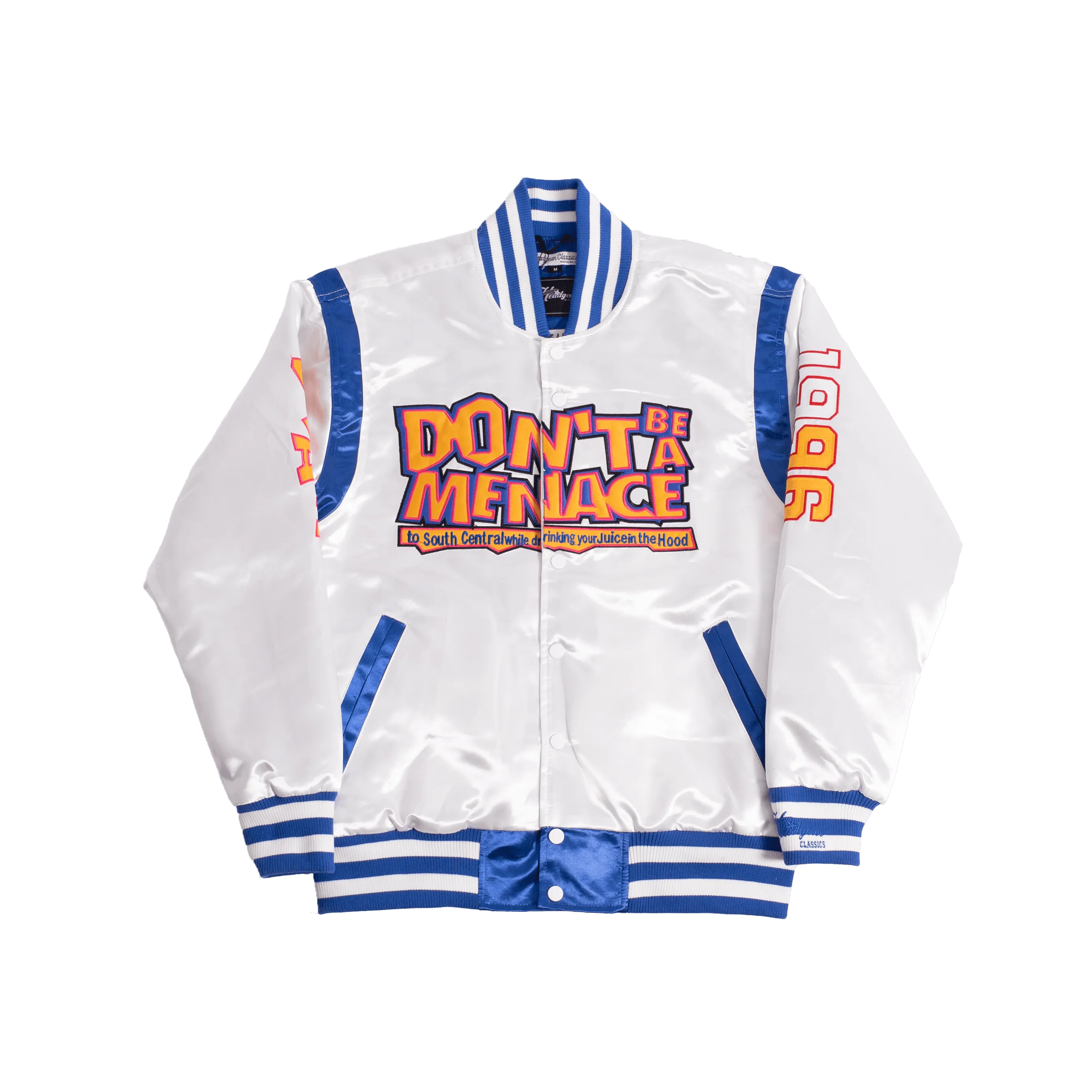 DON'T BE A MENACE WHITE SATIN JACKET