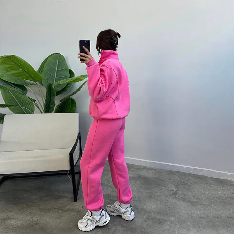 Drawstring Trousers Fashion Jogger Set Outfits Tracksuits Women's Clothing