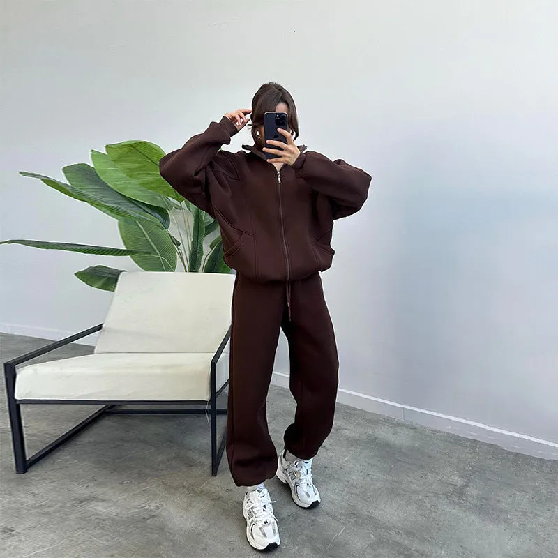 Drawstring Trousers Fashion Jogger Set Outfits Tracksuits Women's Clothing