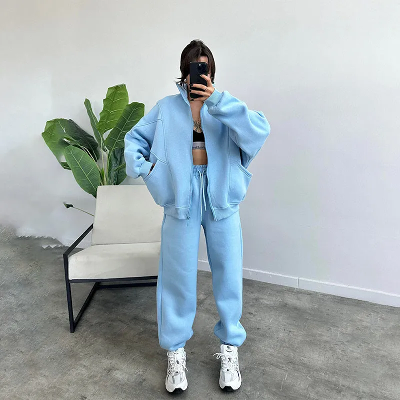 Drawstring Trousers Fashion Jogger Set Outfits Tracksuits Women's Clothing