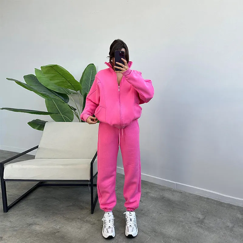 Drawstring Trousers Fashion Jogger Set Outfits Tracksuits Women's Clothing