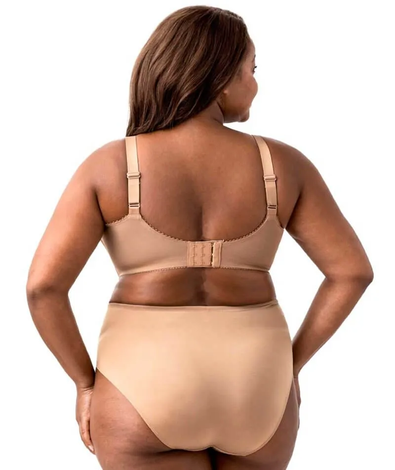 Elila Embroidered Wire-Free Bra - Mocha