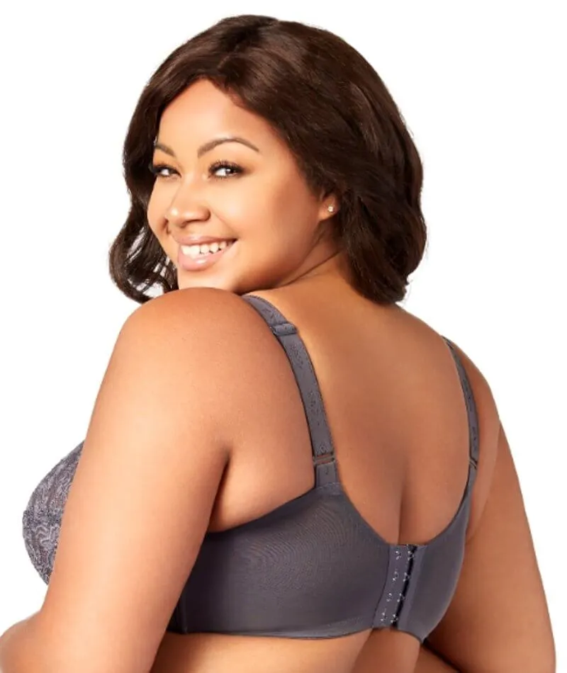 Elila Full Coverage Stretch Lace Underwired Bra - Grey