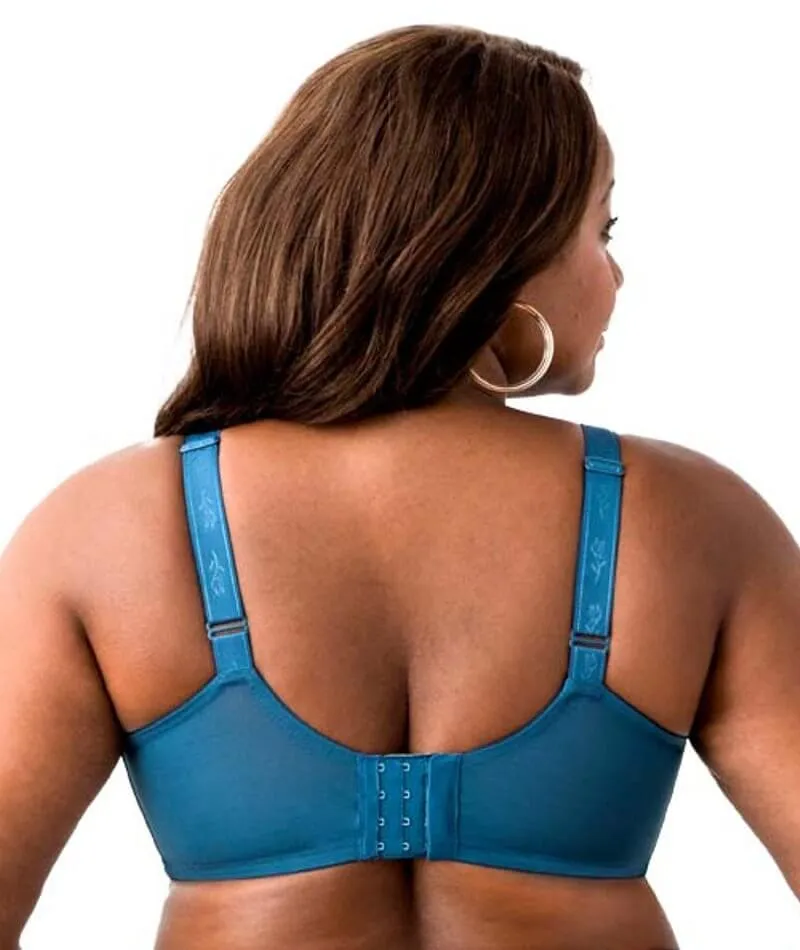 Elila Full Coverage Stretch Lace Underwired Bra - Teal